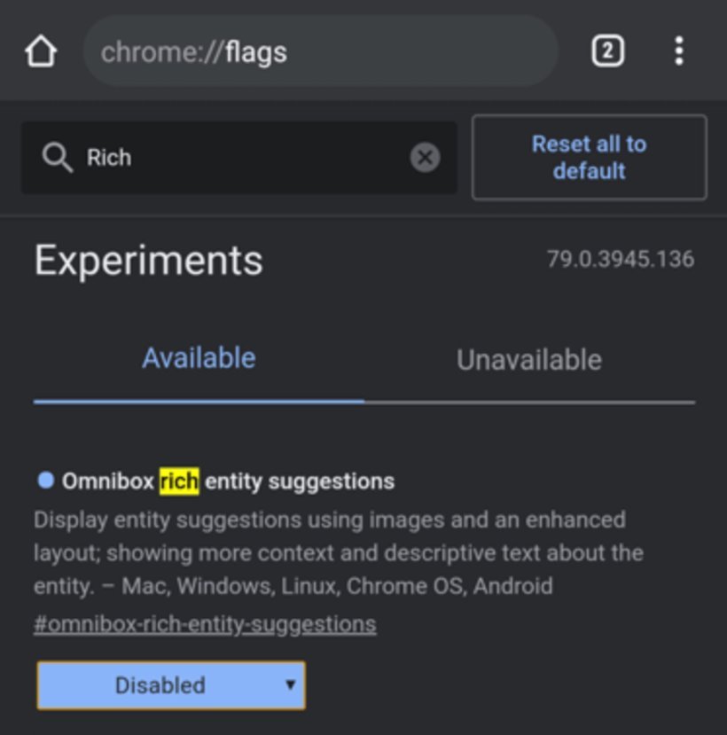 Access Chrome Flags (Experimental Features)